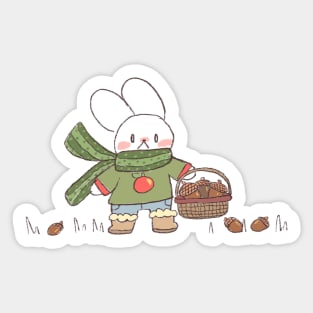 Collecting Acorns Sticker